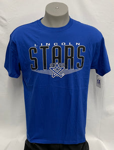 Blue Lincoln Stars, Logo+Stripes Tee