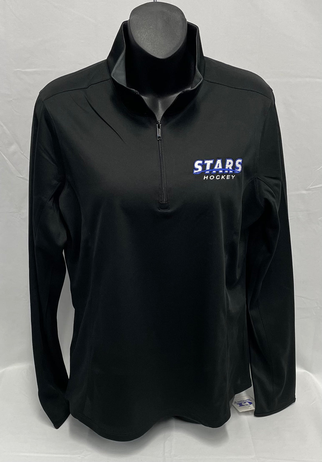 Women's Black and Gray Stars Hockey 1/4 Zip