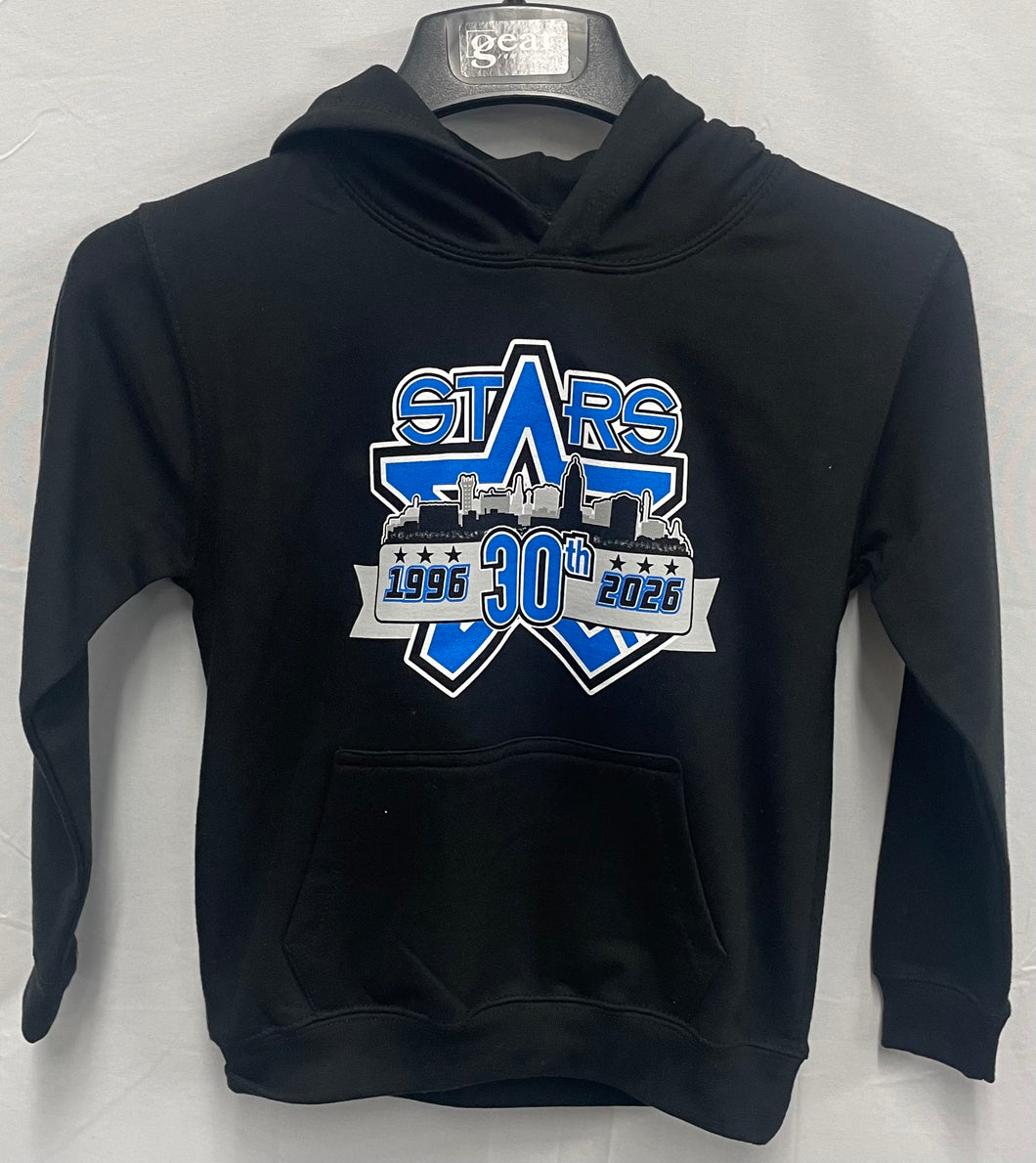 Youth Black 30th Anniversary Logo Hoodie