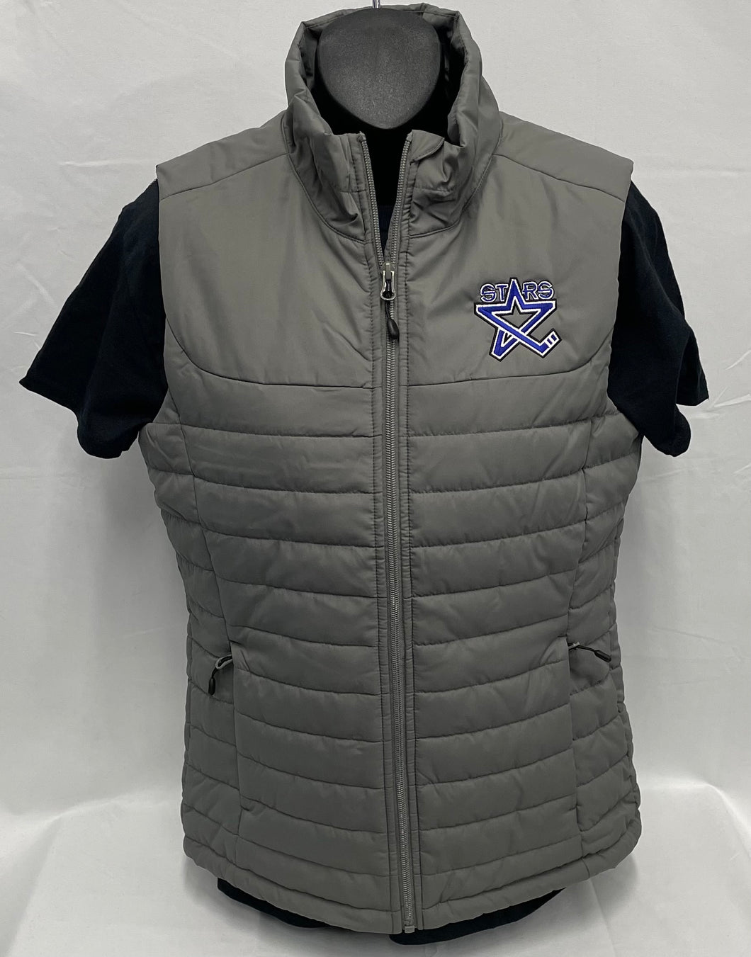 Woman's Gray Puff Logo Vest