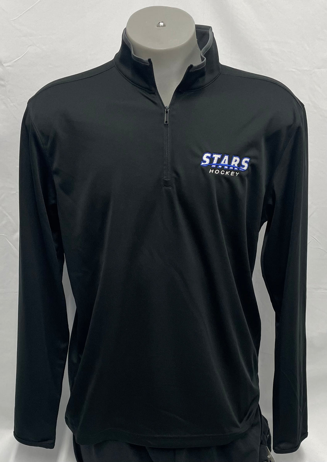 Black and Gray Stars Hockey 1/4 Zip