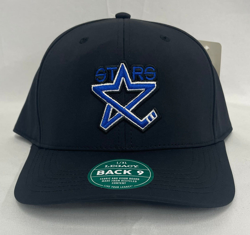 Black Stars Logo Fitted Hat