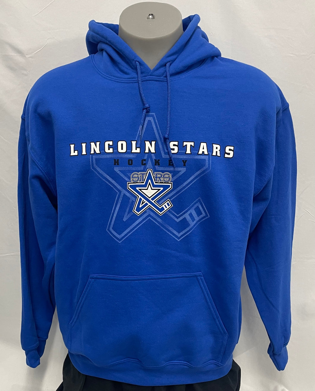 Blue Lincoln Stars Hockey, Shadow Logo Hoodie