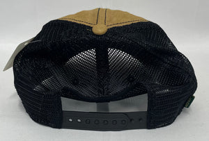 Wheatfield/Black Mesh Lincoln Stars Hockey Leather Patch Hat