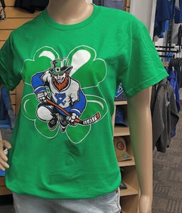 Green Clover and Leprechaun Design T-shirt