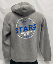 Load image into Gallery viewer, Gray Lincoln Stars Circle Left Chest+Back Full Zip Hoodie
