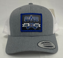 Load image into Gallery viewer, Heather Gray/White Mesh 30th Anniversary Logo Patch Adjustable Hat
