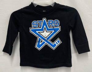 Toddler Black Distressed Logo Long Sleeve Tee