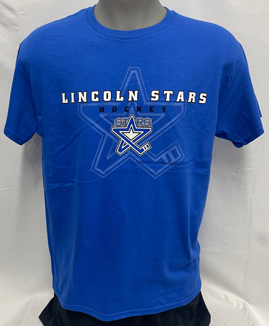 Blue Lincoln Stars Hockey, Shadow Logo T-shirt