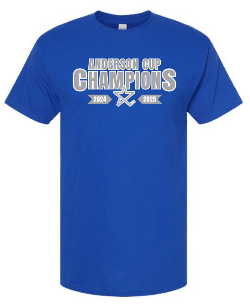 Blue Anderson Cup Champion T-shirt