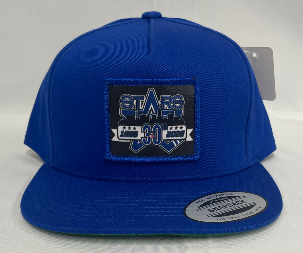 Blue 30th Anniversary Logo Patch Flatbill Adjustable Hat