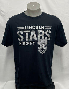 Black Lincoln Stars Hockey Military Inspired T-Shirt