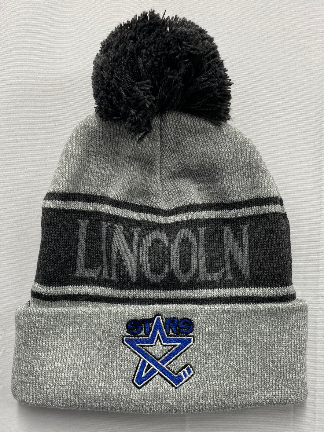 Gray and Charcoal Lincoln Stars Beanie