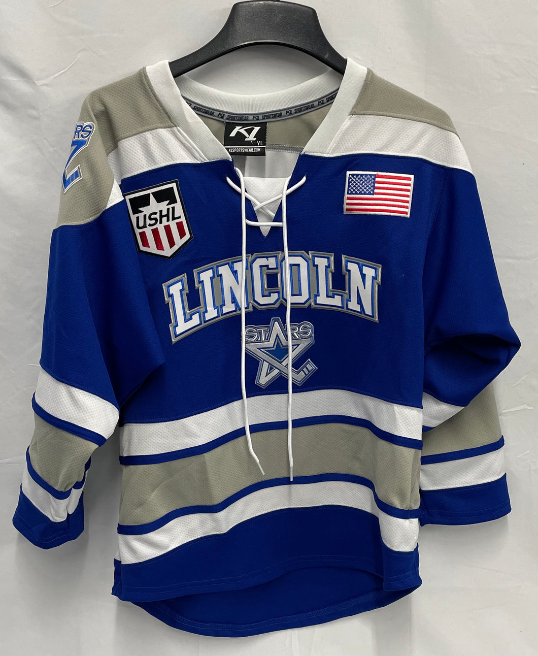 22-23 Youth Blue/White Lace Alternate Jersey