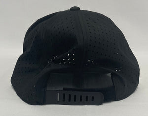 Black Off Set Patch Adjustable Hat