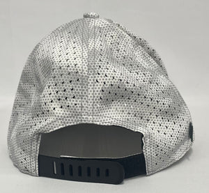 White and Gray Camo Off Set Patch Adjustable Hat