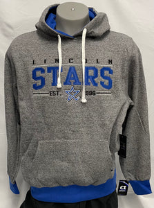 Royal and Gray Speckled Lincoln Stars Hoodie