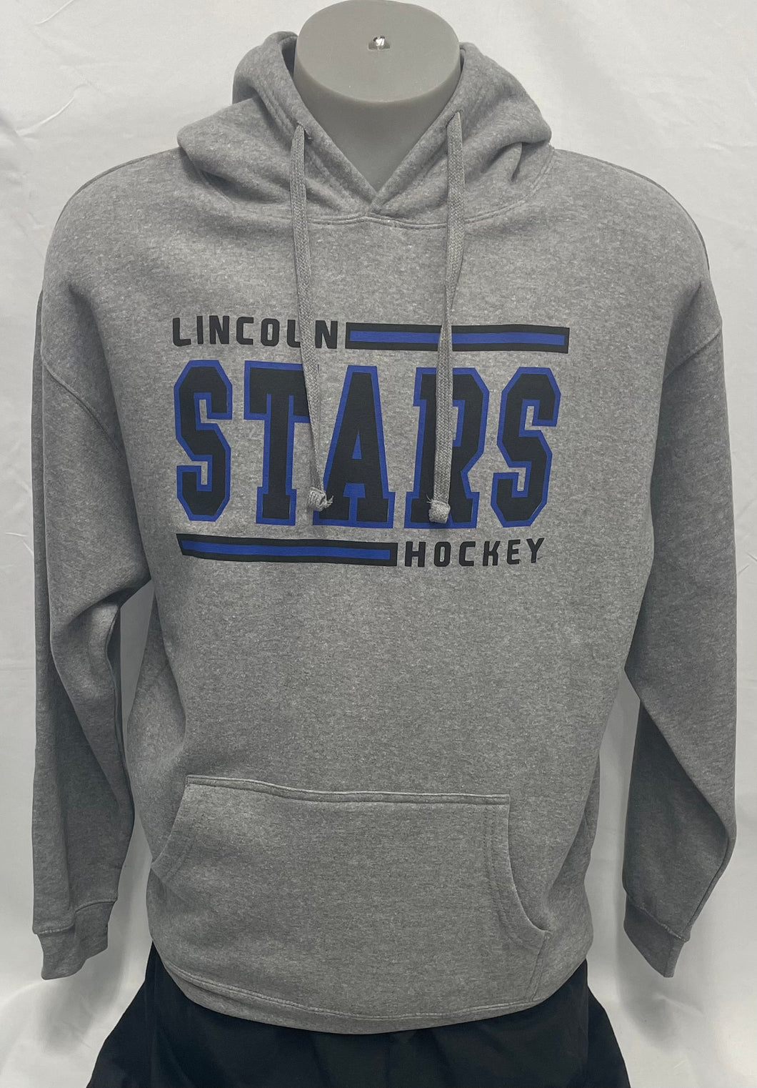 Gray 2 Bar Lincoln Stars Hockey Hoodie