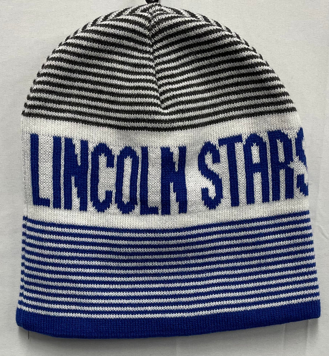Blue/Black Stripe Lincoln Stars Beanie
