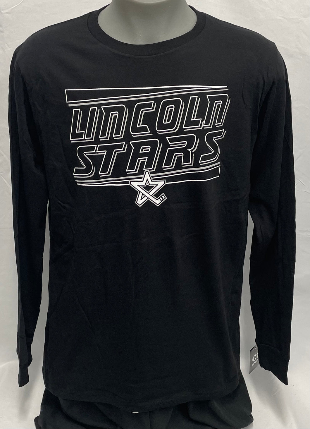 Black Outline Lincoln Stars Long Sleeve Tee