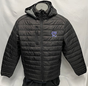 Black Puff Jacket with Hood