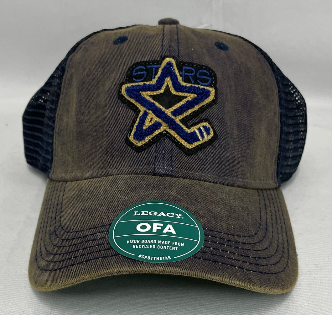 Navy/Navy Mesh Felt Patch Adjustable Trucker Hat