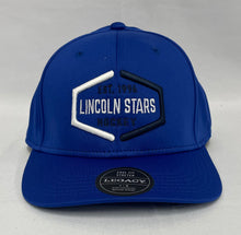 Load image into Gallery viewer, Blue/White &amp; Black Lincoln Stars Hockey Fitted Hat
