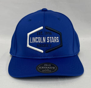 Blue/White & Black Lincoln Stars Hockey Fitted Hat