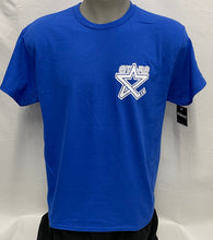 Load image into Gallery viewer, Blue Left Chest Logo, Lincoln Stars Vertical Back T-shirt
