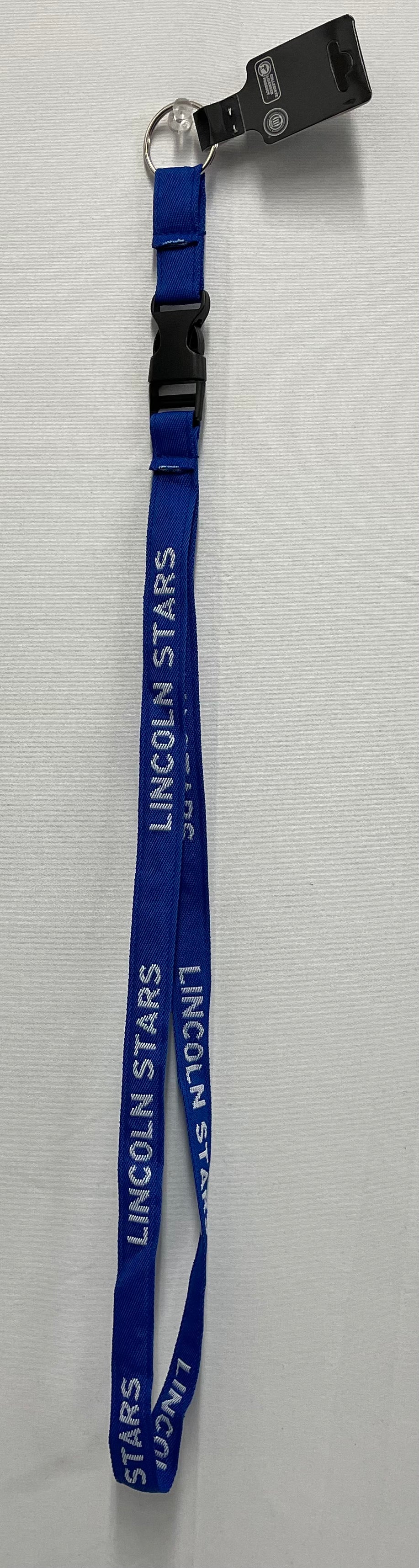 Blue/White Lincoln Stars Buckle Lanyard