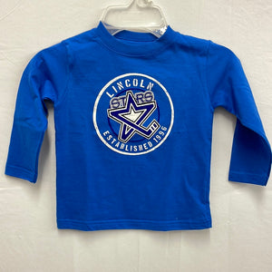 Toddler Blue Lincoln Stars Established 1996 Long Sleeve Tee